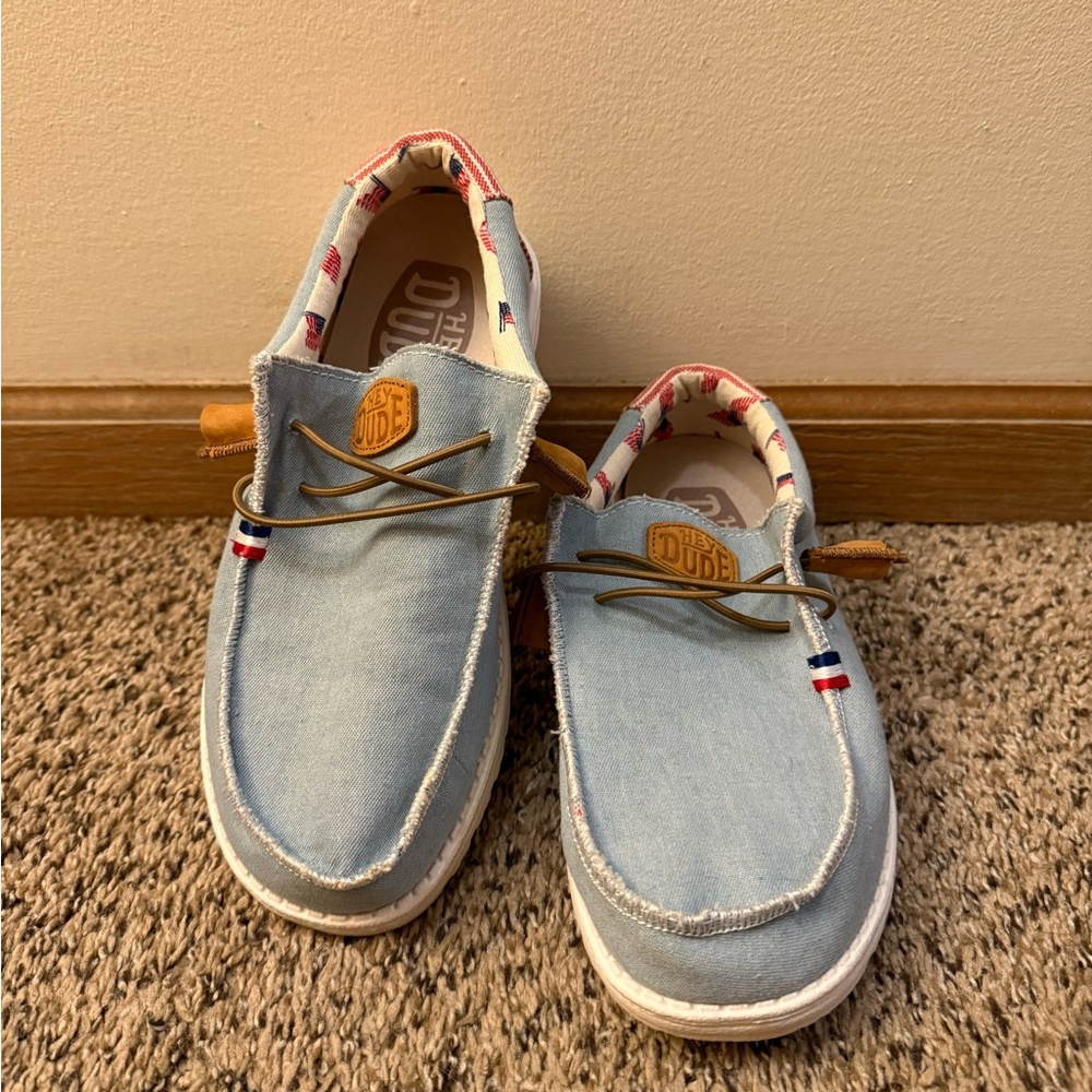 Hey Dude Women's Light Blue Limited edition USA